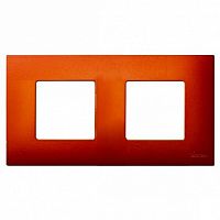 Рамка 2 поста 27 PLAY, оранжевый артик |  код. 2700627-082 |  Simon